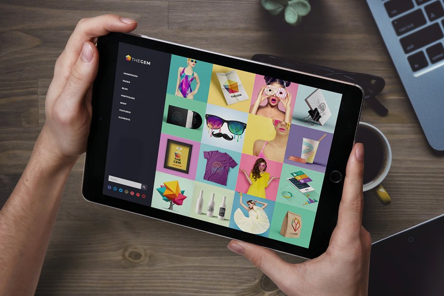 Mockup Showcasing User Interface on Tablet